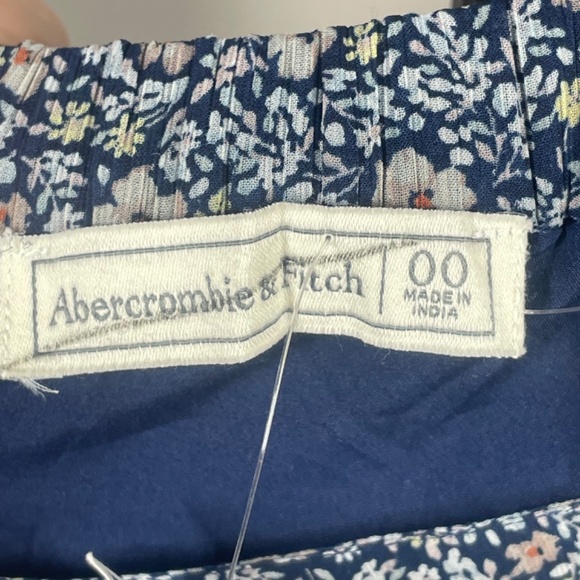 NEW Abercrombie & Fitch Skirt Womens 00 blue floral wrap midi preppy - Picture 4 of 10